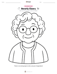 Beverly Cleary coloring page for kids