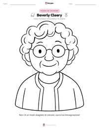 Pagina da colorare di Beverly Cleary per bambini