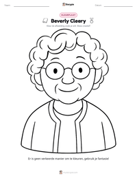 Beverly Cleary afdrukbare werkblad voorbeeld