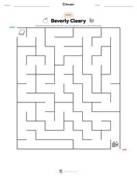 Beverly Cleary printable worksheet preview