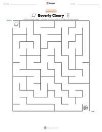Vista previa de la hoja de trabajo imprimible de Beverly Cleary