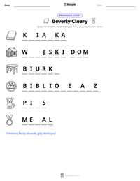 Podgląd drukowalnego arkusza ćwiczeń Beverly Cleary