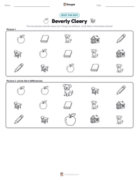 Beverly Cleary printable worksheet preview