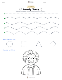 Beverly Cleary druckbare Arbeitsblatt Vorschau