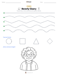 Vista previa de la hoja de trabajo imprimible de Beverly Cleary