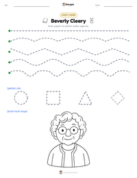 Beverly Cleary yazdırılabilir çalışma sayfası önizlemesi