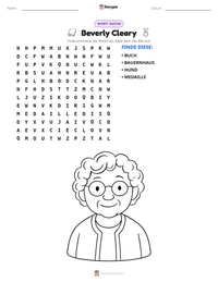 Beverly Cleary druckbare Arbeitsblatt Vorschau
