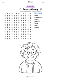 Beverly Cleary printable worksheet preview
