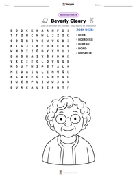 Beverly Cleary afdrukbare werkblad voorbeeld