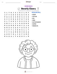Beverly Cleary yazdırılabilir çalışma sayfası önizlemesi