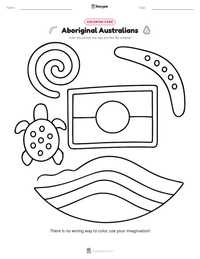 Aboriginal Australians coloring page for kids