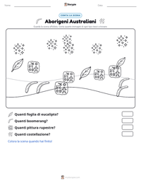 Anteprima della scheda stampabile di Aborigeni Australiani