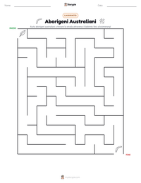 Anteprima della scheda stampabile di Aborigeni Australiani