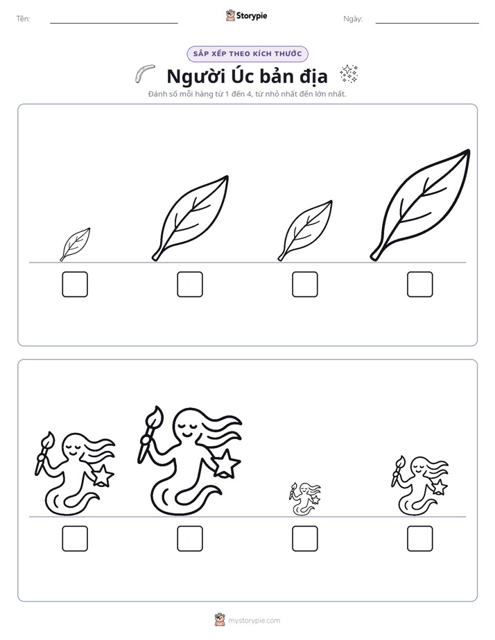 Thứ Tự Kích Thước