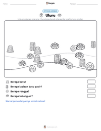 Prabaca lembar kerja cetak Uluru