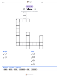 Uluru printable worksheet preview