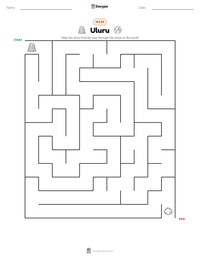Uluru printable worksheet preview