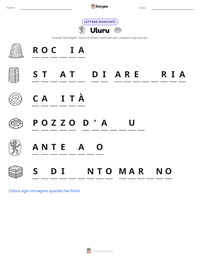Anteprima della scheda stampabile di Uluru