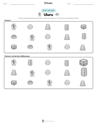 Uluru printable worksheet preview