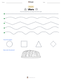 Uluru printable worksheet preview