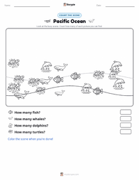 Pacific Ocean printable worksheet preview