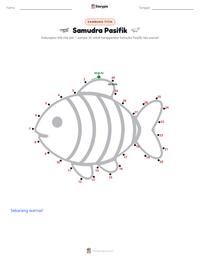 Prabaca lembar kerja cetak Samudra Pasifik