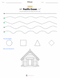 Pacific Ocean printable worksheet preview