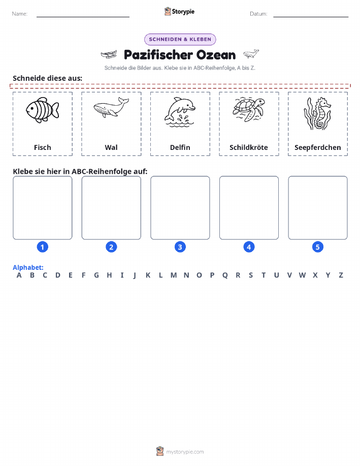 Schneiden & Einfügen Alphabet