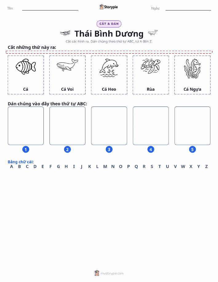 Cắt & Dán Chữ Cái