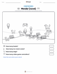 Wonder (novel) printable worksheet preview