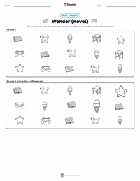 Wonder (novel) printable worksheet preview