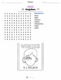 Prabaca lembar kerja cetak Wonder (novel)
