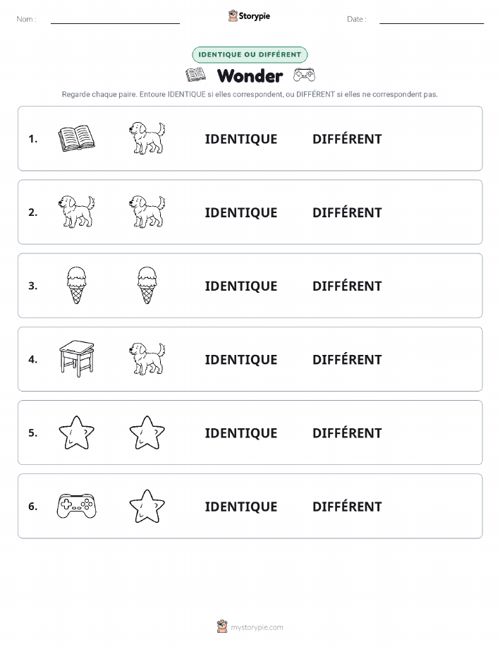 Identique ou Différent