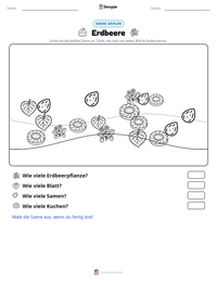 Erdbeere druckbare Arbeitsblatt Vorschau