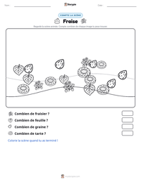 Aperçu de la feuille de travail imprimable Fraise