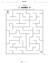 Aardbei afdrukbare werkblad voorbeeld