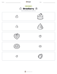 Strawberry printable worksheet preview