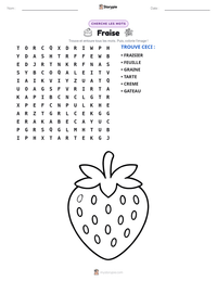 Aperçu de la feuille de travail imprimable Fraise
