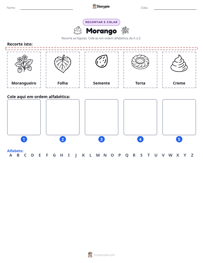 Recortar & Colar Alfabeto