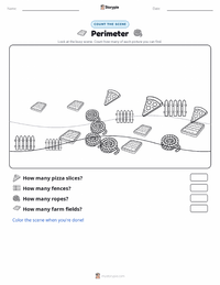 Perimeter printable worksheet preview