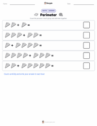 Perimeter printable worksheet preview