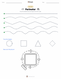 Perimeter printable worksheet preview