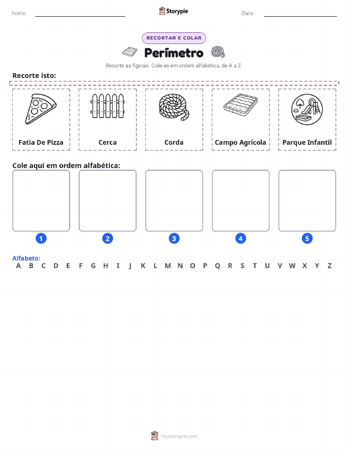 Recortar & Colar Alfabeto
