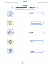 The Empty Pot - Chinese printable worksheet for kids