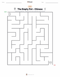 The Empty Pot - Chinese printable worksheet preview