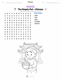 The Empty Pot - Chinese printable worksheet preview