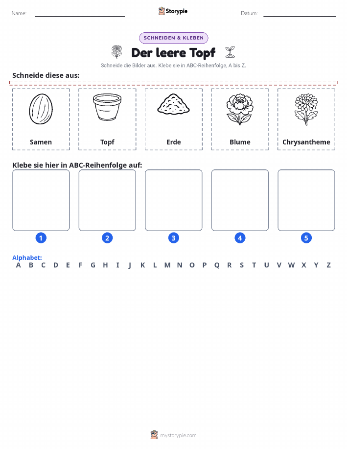Schneiden & Einfügen Alphabet