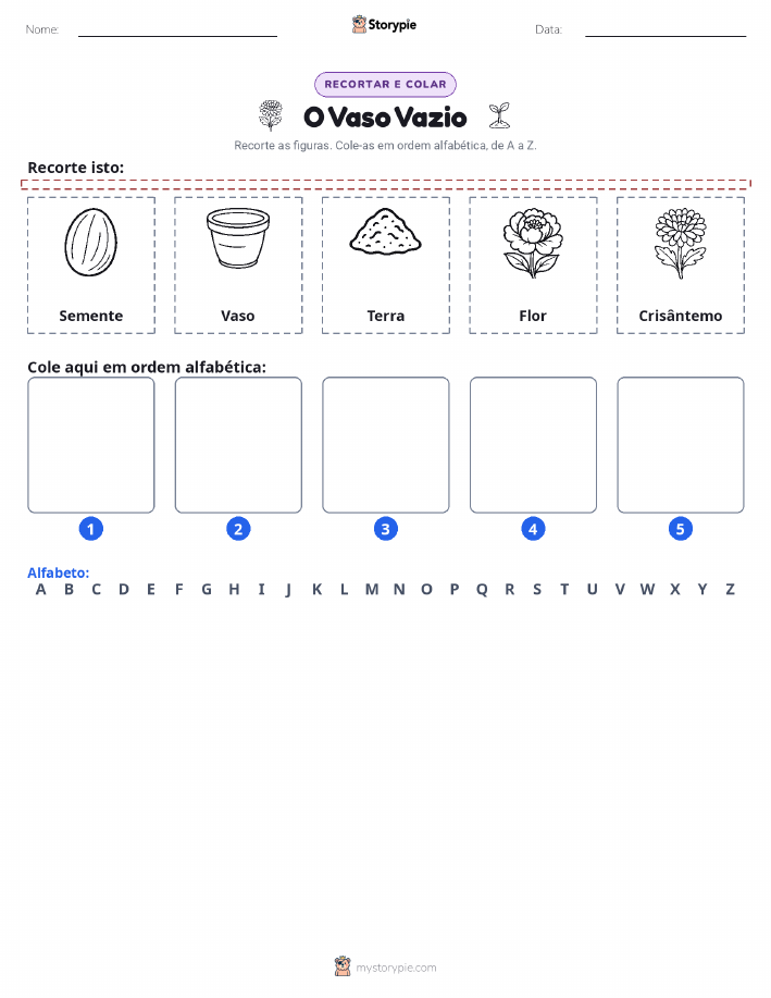Recortar & Colar Alfabeto