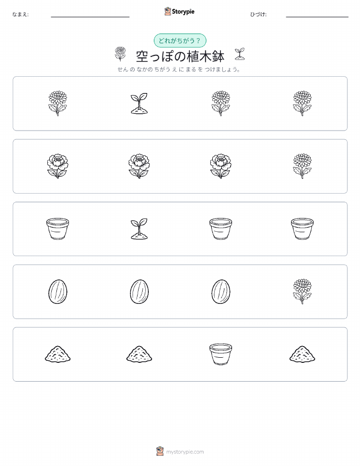 異なるものを見つけよう