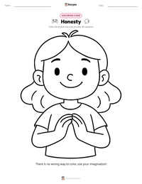 Honesty printable worksheet preview
